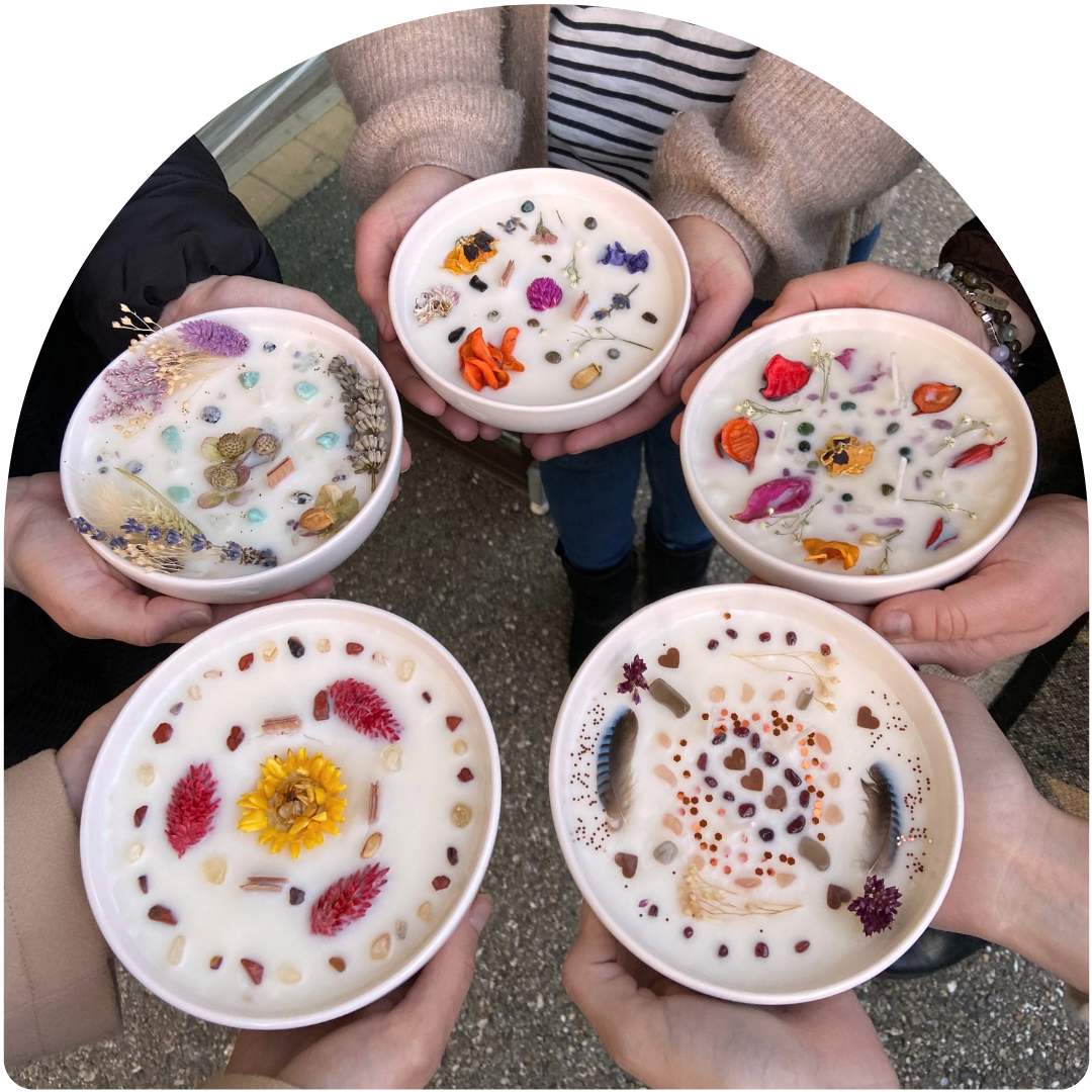 photo bougies energetiques et intuitives atelier
